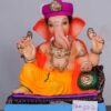 Ganpati Idol sitting in Peshwai Baithak with Pagdi