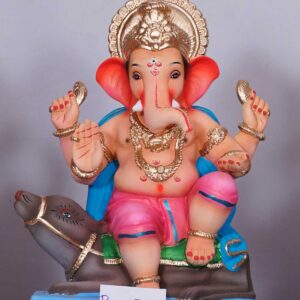 Ganpati Idol sitting on Mushak