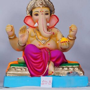 Ganesh Idol sitting on Golden Pat