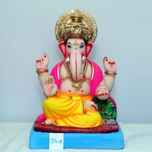 Ganpati idol sitting in Ardh padmasan