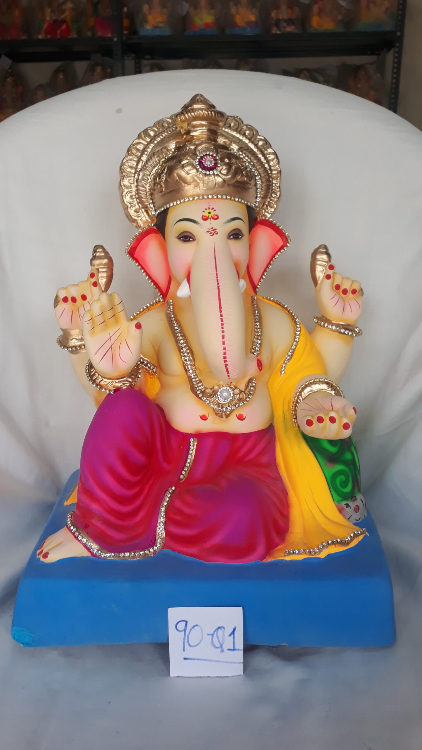 Ganpati Idol sitting in Peshwai Baithak