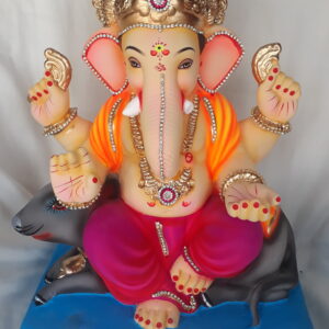 Ganpati Idol sitting on Mushak