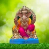 Ganpati idol sitting on Throne