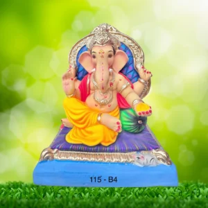 Ganpati idol sitting in Ardhpadmasan