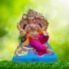 Ganesh idol sitting on Simhasan
