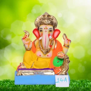 Ganpati Idol sitting in Peshwai Baithak with Single Load
