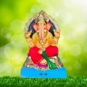 Ganesh idol sitting on Simhasan-48
