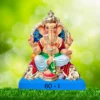 Ganpati idol on Chaurang with Makhar