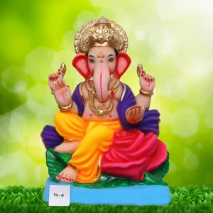 Ganpati Idol sitting on Rose