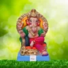 Ganpati Idol sitting on Simhasan