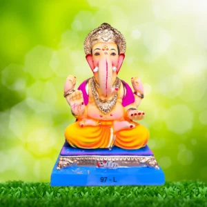 Ganpati Idol sitting in Sukasan