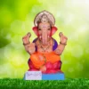 Ganpati Idol sitting on Lotus