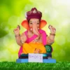 Ganpati Idol with Peshwai Pagdi-PAM-65