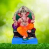 Ganpati Idol sitting on Simhasan – PAM-74