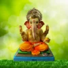 Ganesh idol sitting in Purnapadmasan