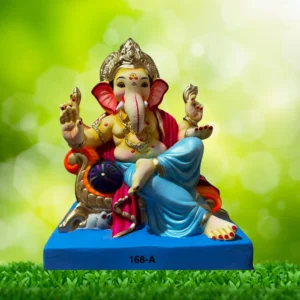 Ganesh idol sitting on sofa with single load