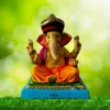 Ganesh idol sitting in Sukhasan with Pagadi