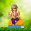 Ganpati Idol sitting on Modak