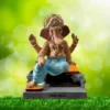 Ganpati Idol sitting on Chaurang